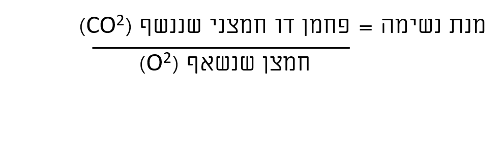 RQ respiratory coefficient formula