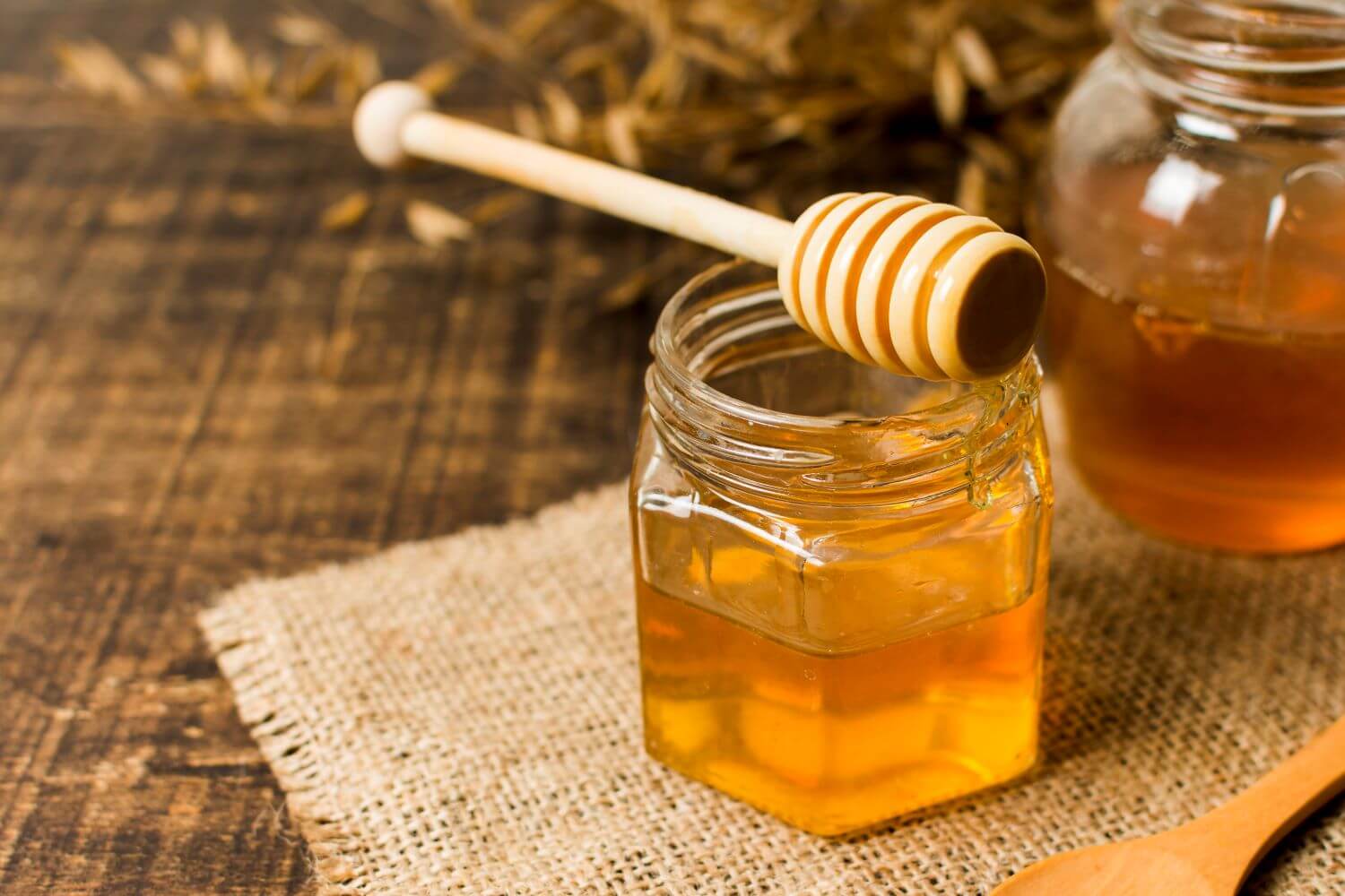 honey in a jar